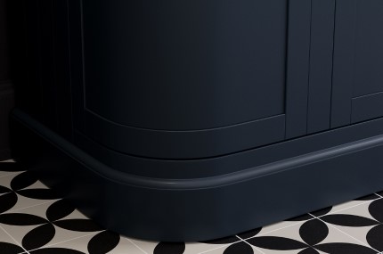 Corner Basin Vanity Unit with Chrome Handles